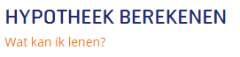 vanbruggen - hypotheek berekenen
